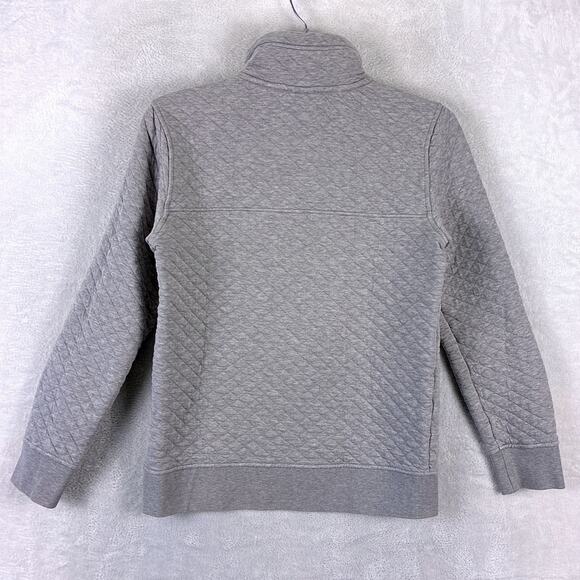 Patagonia Snap T Quilted Pullover Sweater Womens XS Gray Maroon Outdoors Preppy - Picture 5 of 11